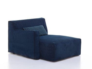 MORE 20 L / R - Upholstered fabric day bed with removable cover by Gervasoni