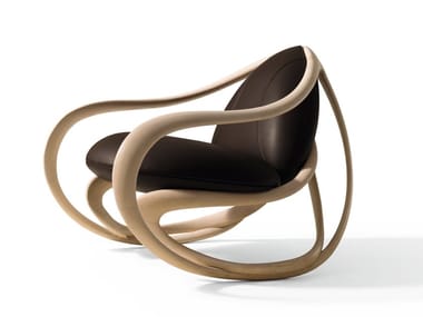 MOVE - Rocking armchair with armrests by Giorgetti