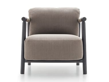 NATHY - Upholstered fabric easy chair with armrests by Ditre Italia