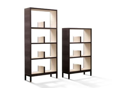 NEA - Open modular wooden shelving unit by Giorgetti