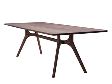 NIL - Rectangular solid wood dining table by more