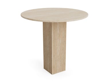 SOHO - Round travertine table by NORR11