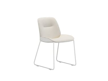 NUEZ SI2787 - Sled base upholstered Polymer chair by Andreu World