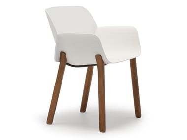 NUEZ SO2770 - Technopolymer chair with armrests by Andreu World