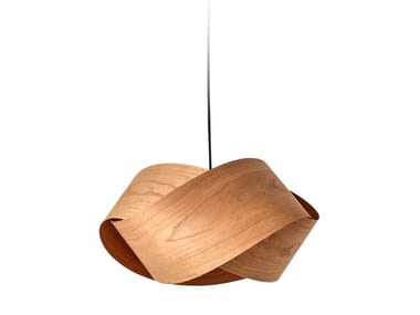 NUT - Handmade wood veneer pendant lamp by LZF