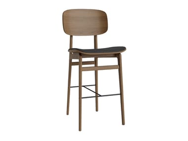 NY11 - Oak barstool with integrated cushion and back by NORR11