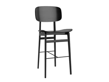 NY11 - Oak barstool with back by NORR11