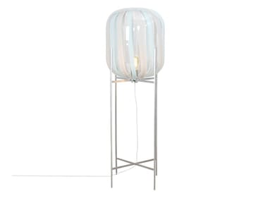 ODA STRIPES BIG - Blown glass floor lamp by Pulpo