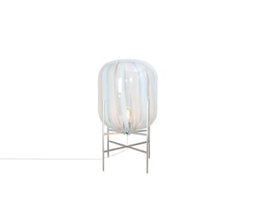 ODA STRIPES SMALL - Blown glass floor lamp by Pulpo