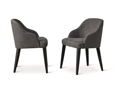 ODETTE DUE - Fabric chair with armrests by Meridiani