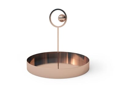 OFF THE MOON - Round brass tray by Cappellini