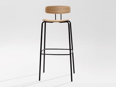 OKITO PLY BAR - High plywood barstool by Zeitraum