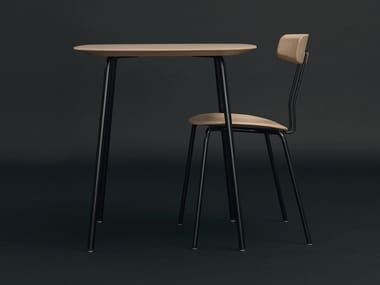 OKITO - Square steel and wood table by Zeitraum