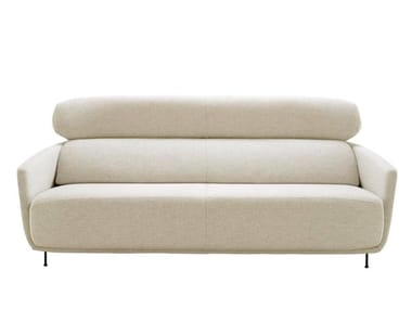 OKURA - 3 seater fabric sofa with headrest by Ligne Roset