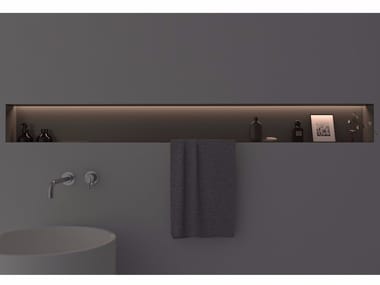 OMBRA - Aluminium bathroom wall shelf by Antonio Lupi Design