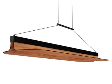 OMMA S120 - LED wood veneer pendant lamp by LZF