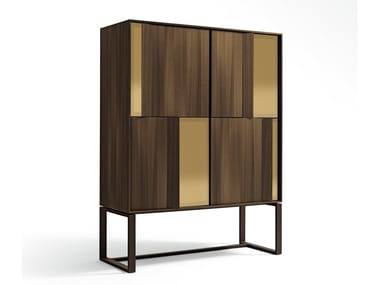 ORIGAMI - Wooden highboard with doors by Giorgetti