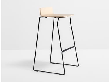 OSAKA METAL 5717 - Sled base barstool with footrest by Pedrali