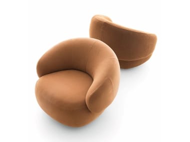 PACIFIC - Upholstered fabric armchair with armrests by Ditre Italia