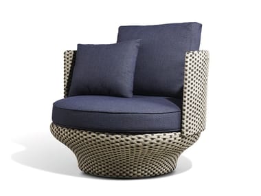 PARADISE BIRD OUTDOOR - Fabric garden armchair with armrests by Wittmann