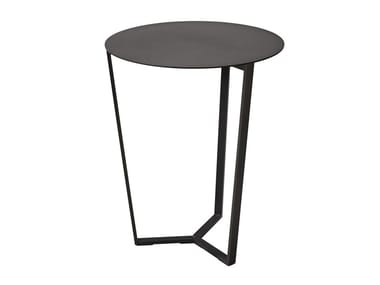 PERO - Round steel high side table by more