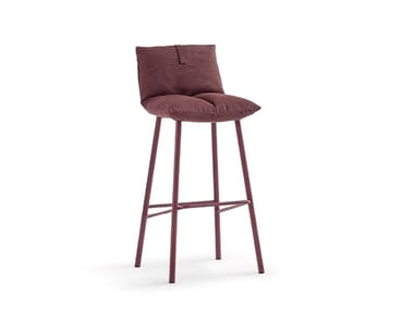 PIL TOO - High fabric stool with back by Bonaldo