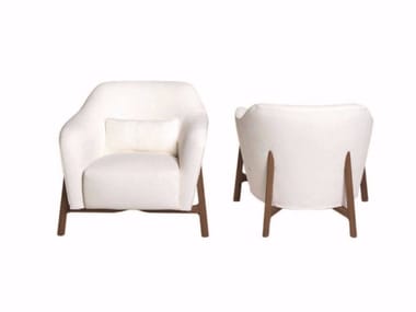 PILOTIS - Upholstered armchair with armrests by DE PADOVA