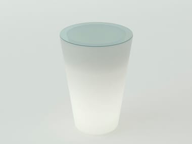 PINT - Round polyethylene high table with light by Slide