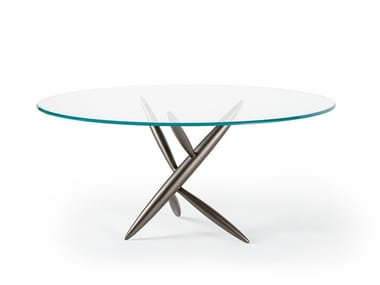 PITTO 72 - Round glass dining table by Reflex