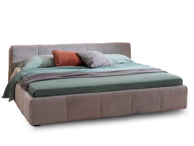 PIXEL BOX - Upholstered fabric storage bed by Saba Italia