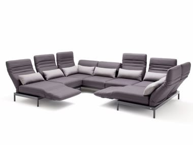 ROLF BENZ 380 PLURA - Corner sectional fabric sofa by Rolf Benz