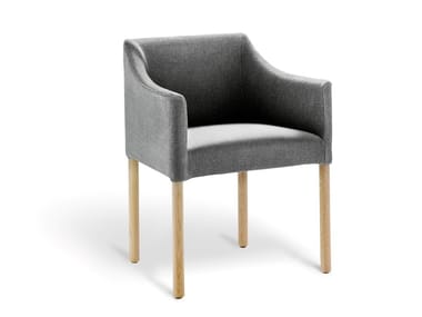 POLLACK - Easy chair with removable cover with armrests by DE PADOVA