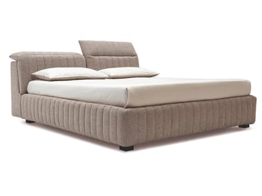 PORTLAND - Microfiber double bed with adjustable headrest by Calligaris