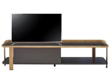 POSTMODERNE - Low wood veneer TV cabinet by Ligne Roset