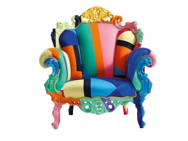 PROUST GEOMETRICA - Multi-colour fabric armchair by Cappellini