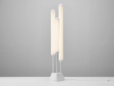 PURO FLOOR - Blown glass and metal table lamp by Brokis