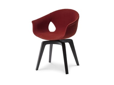 GINGER - Fabric chair with armrests by Poltrona Frau