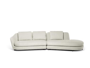 DUO - Sectional fabric sofa by Poltrona Frau