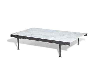 SOUVENIR D'ITALIE - Rectangular low marble coffee table by Poltrona Frau