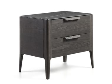 ZIGGY NIGHT XL - Wooden bedside table by Porada