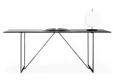 R.I.G. TABLE - Rectangular steel and wood dining table by DE PADOVA