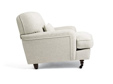 RAFFLES - Fabric armchair with removable cover with armrests by DE PADOVA