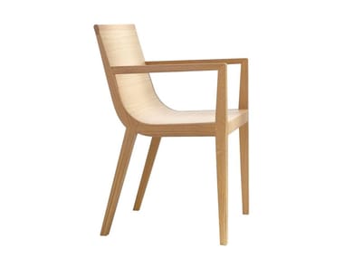 RDL SO7292 - Wooden easy chair with armrests by Andreu World