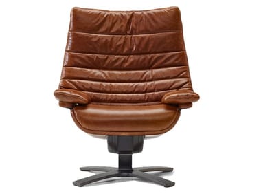 RE-VIVE LOUNGE - Recliner leather armchair by Natuzzi Italia