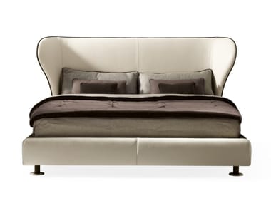 REA - Double bed with upholstered headboard by Giorgetti