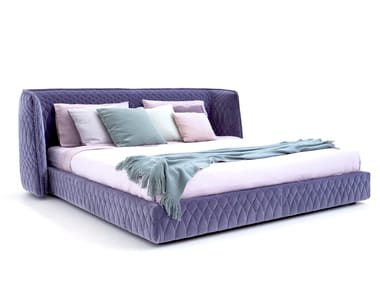 REDONDO - Fabric double bed with removable cover by Moroso