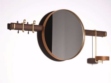 REN - Round wall-mounted mirror by Poltrona Frau