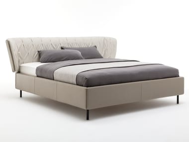 ROLF BENZ 1600 SONO - Leather double bed by Rolf Benz