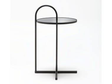 ROLF BENZ 902 - Glass and steel side table by Rolf Benz