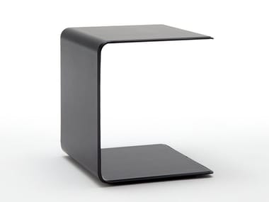 ROLF BENZ 940 - Rectangular leather side table by Rolf Benz